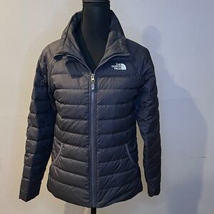 The Norrth Face Girl's 550 Down Fiiled Puffer Jacket Size L Navy Blue